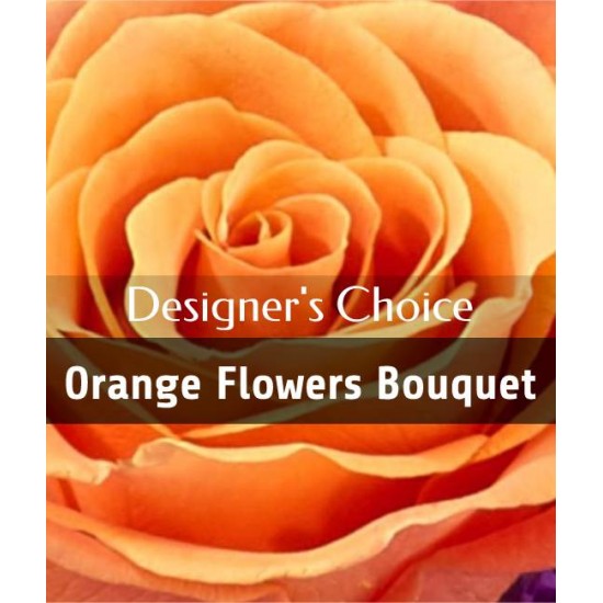 Choix du fleuriste - Bouquet teintes orange